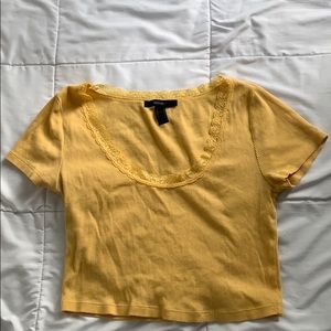 Yellow crop top